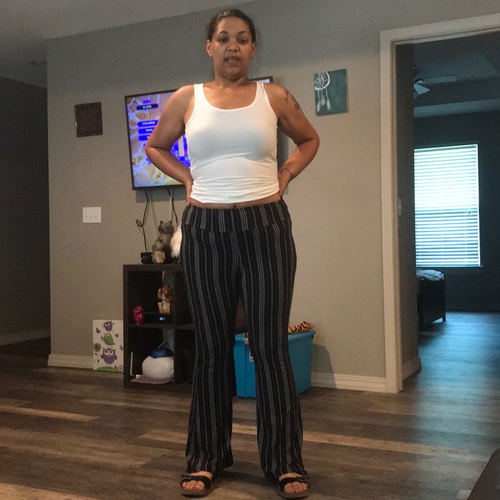 Black flare leg leggings